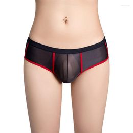 Underpants Funny U Convex Pouch Underwear Men's Ultra-thin Sexy Breathable Tight Briefs Lingerie Male Seductive Stretch Transparent