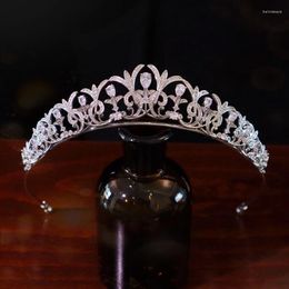 Hair Clips Simple Princess Crown Birthday Mitzvah Tiara Bridal Wedding Dress Accessories For Women Fashion Classic Crystal Jewellery