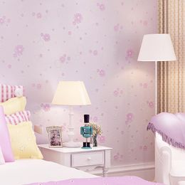 Wallpapers Cute Small Flowers Wallpaper For Kids Room Baby Girl Bedroom Floral 3d Self Adhesive Wedding Rooms Wall Paper ZE031