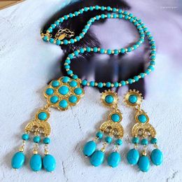 Necklace Earrings Set Women's Jewellery Sets Vintage Accessories Classic Delicate Neck Chain Exquisite Charm Earring Trendy Jewelry