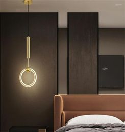 Pendant Lamps Bedside Chandelier Modern Minimalist Nordic Ins Net Red Light Luxury Small Restaurant Bedroom