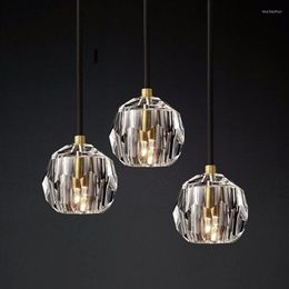 Pendant Lamps Loft Crystal Lights Luxury Led Luminaire For Creative Dining Room Decoration Bar Cafe Lighting Accessories