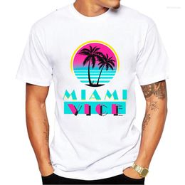 Men's T Shirts Miami Vice T-Shirts Men Women Hip Hop Shirt High Quality Tops Creative Vaporwave Aesthetic Clothes