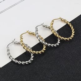 Hoop Earrings 316 L Stainless Steel Circle Vacuum Plating Good Quality No Easy Fade Allergy Free 3 Style For Choose