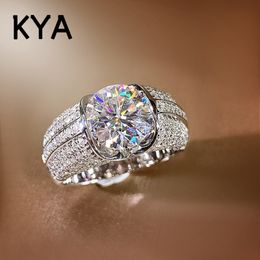 KYA Gorgeous Cubic Zirconia Women Finger Rings Evening Party Noble Lady's Accessories Fancy Birthday Gift Female Fashion Ring