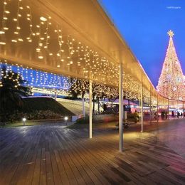 Strings 6 0.5m Street Garland On The House Christmas Decorations Ornaments LED Festoon Icicle Curtain Light Droop Year EU Plug