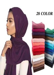 10pcslot women muslim jersey hijab scarf foulard femme size plus hijabs Islamic shawls soild Modal headscarf for women5187892