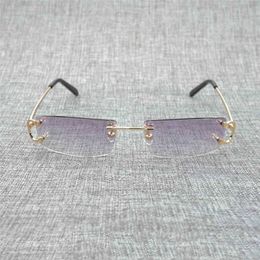 2023 Designer Glasses Model Vintage Small Lens Wire Men Rimless Square Sun Women for Outdoor Club Clear Glasses Frame Oculos Shades PXS5 Sunglasses