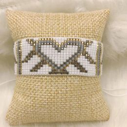 Strand Beaded Bracelet Heart-shaped Design Originality Hand Knitting Bohemia Adjustable Tide Simple Geometry Rice Bead