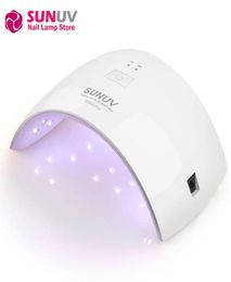 Original SUNUV SUN9C Plus UV LED Nail lamp 18 LEDs Nail dryer for All Gels with 30s60s button Perfect Thumb Solution 36W Pink2202852