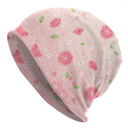 Berets Summer Pink Lemon Washed Warm Bonnet Windproof Casual Beanies Protection Men Women Hats