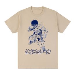 Mens TShirts Hajime No Ippo Makunouchi Tshirt Vintage 90s Summer Fashion Cotton Men TEE TSHIRT Womens Tops 230404