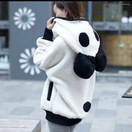 Women's Hoodies Panda Ear Winter Hoodie Korean Streetwear Sweatshirt Women Casual Pullover Warm Plus Size Coat Outerwear 2023