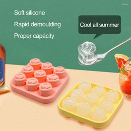 Baking Moulds Unique Easy To Demold Silicone 9 Compartment Rose Shape Ice Ball Maker Tool Clear Pattern Cube Mold Kitchen Supplies