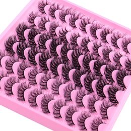 Handmade Reusbale Soft False Eyelashes Light Delicate Thick Natural Multilayer 3D Faux Mink Lashes Curly Crisscross Eyelashes Extensions DHL