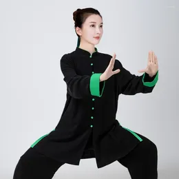 Ethnic Clothing Tai Ji Suit Women's 2023 High-End Chi Exercise Men's Spring Autumn And Winter Thickened Cotton Linen