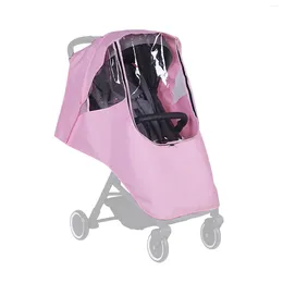 Stroller Parts With Storage Bag Foldable Travel Durable Transparent Window Baby Accessories Universal Rain Cover Waterproof Windproof