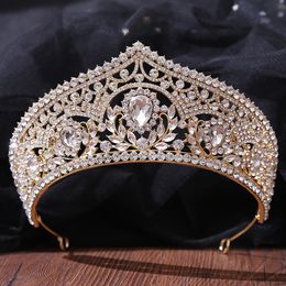 Luxury Bridal Crown Headpieces Sparkle Rhinestone Crystals Wedding Crowns Crystal Headband Hair Accessories Party Tiaras Baroque c192s