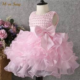 Girl Dresses Baby Princess Dress Pearl Infant Toddler Layered Vintage Vestido Party Birthday Ball Gown Xmas Clothes 1-7Y