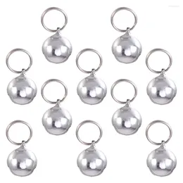 Dog Collars 10pcs Pet Small Bells Collar Charm Jingle Pendant Accessories For Cat Puppy Kitten (Silver 18mm) Tag