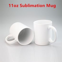 11oz White Sublimation Mugs Blank Ceramic Mugs Ceramic Coffee Mugs Sublimation Blanks Classic Cup for Coffee Milk Hot Cocoa Tea Latte for DIY