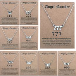 vintage 123456789 number pendant gold necklace designer for woman man Jewellery alloy south american womens choker silver stainless steel chain necklaces with card