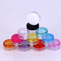 3g/5g Food Grade Plastic Boxes Round Bottom Cream Cosmetic Packaging Box Small Sample Bottles Wax Container dh84