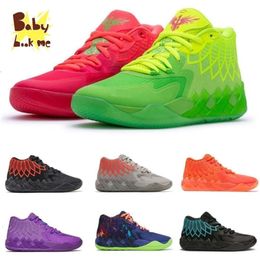 With Box LaMelo Ball MB.01 Climbing Shoes Rick Morty Galaxy Buzz City Black Blast Queen Citys Rock Ridge Red Not From Here Women Kids Sport Sneakers Size