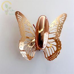 Wall Lamp E14 Creative LED Butterfly Lampshade Projection Shadow Light Gold Sconce For Home Cafe