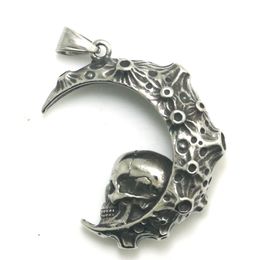 Pendant Necklaces Men's 316L Stainless Steel Monn Skull Gothic EstPendant