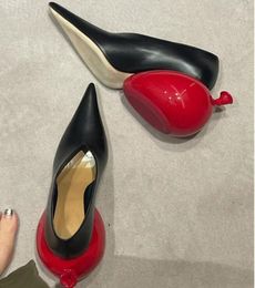 Dress Shoes 3D Balloon Shaped Heel Pump Strange Style Pointy Toe Deep V Slip On Women Spring Autumn 230404