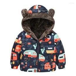 Down Coat Winter Baby Kids Jackets For Boys Thicken Plush Girls Jacket Double Sided Wear Children Outwear Russia Toddler Thick