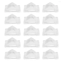 Dinnerware 100 Pcs Packing Box Triangle Container Cake Slice Hinge Sandwich Holder Plastic Lunch Baking