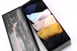 Men's socks designer professional design five-piece set, fashion trend front upscale atmosphere grade number 66