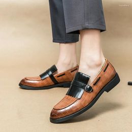 Dress Shoes High Quality Genuine Leather Men Set Foot Casual Slip On Plus Size Handmade Loafers Flats Moccasins