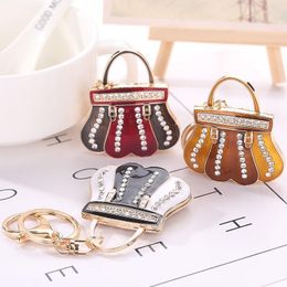 Keychains Korean Alloy Rhinestone Handbag Model Keychain Jewellery Ladies Bag Pendant Decoration Handmade