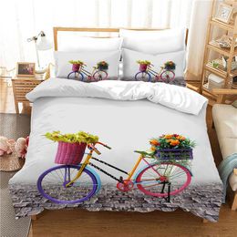 Bedding Sets 2023 Set Print Modern Simple Series Home Textile Bedclothes Egyptian Cotton Beddings Cute Single 140x210cm BedCover