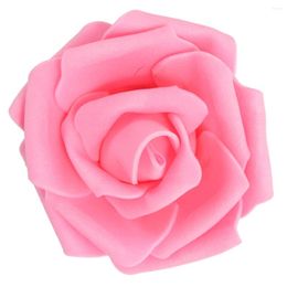 Decorative Flowers 100PCS Foam Rose Flower Bud Wedding Party Decorations Artificial Diy Craft Pink