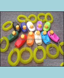 Dog Training Obedience Supplies Pet Home Garden 100Pcs Clicker Xh1216 Aid Sound Button Band Wrist 11 Trainer Tool Colors Click W5926467