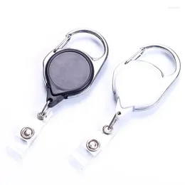 Card Holders Black Women Men Holder Clip Badge Clips Retractable Keychain Key Ring For Students Name Bus ID