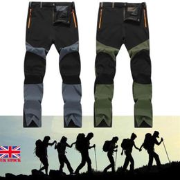 Spring Men Soft Shell Outdoor Pants Waterproof Walking Hiking Trousers Breathable New Casual Combat Trousers Plus Size2903