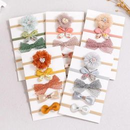 Hair Accessories Soft Accessory Flower Spring Cloth Summer Pography Props Baby Elastic Headband Headdress Girl Hoop Infant Hairband
