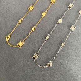 Lisa's same French Arc de Triomphe gold necklace women's small group light luxury high sense of love star collarbone chain