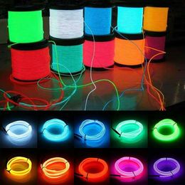 Strips LED Neon Light Flexible Glow EL Wire Dance Party Outdoor Christmas Decoration Rope Tube Strip Waterproof StripLED