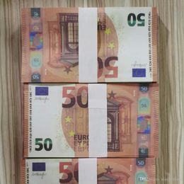 Prop Money 50 Us Banknote Realistic Wholesale Kids Play Euro Family Or Paper Game Copy Toy 100pcs/pack Pbikv