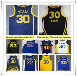 Printed Golden State Basketball Jersey Stephen 30 Curry Chris Paul Andrew 22 Wiggins Klay Thompson Draymond Green Jonathan Kuminga Dario Saric Moses Moody Youth