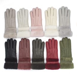 2018 New Women High Quality Leather Gloves Women Wool Gloves Quality Assurance lengthened5169925