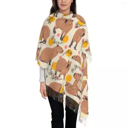 Scarves Personalized Printed Cute Capybara Scarf Men Women Winter Warm Wild Animals Of South America Shawl Wrap