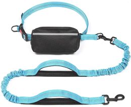 Waist Support Dog Walking Traction Rope Belt Bag Running Jogging Leash Waistpack