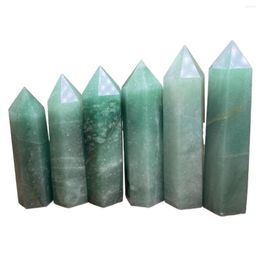 Decorative Figurines 1PC Natural Crystal Points Healing Stone Tower Green Aventurine Point For Fengshui
